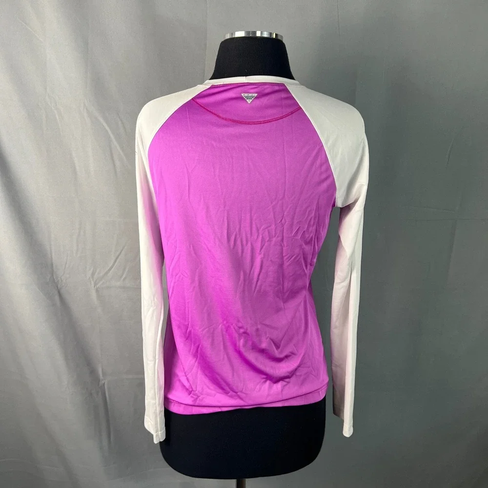 Columbia Sportswear PFG Rash Guard Swim Shirt Womens S Purple White Omni Shade